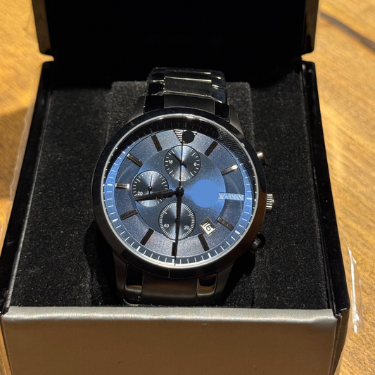 AR Renato Blue Dual Tone Black Strap